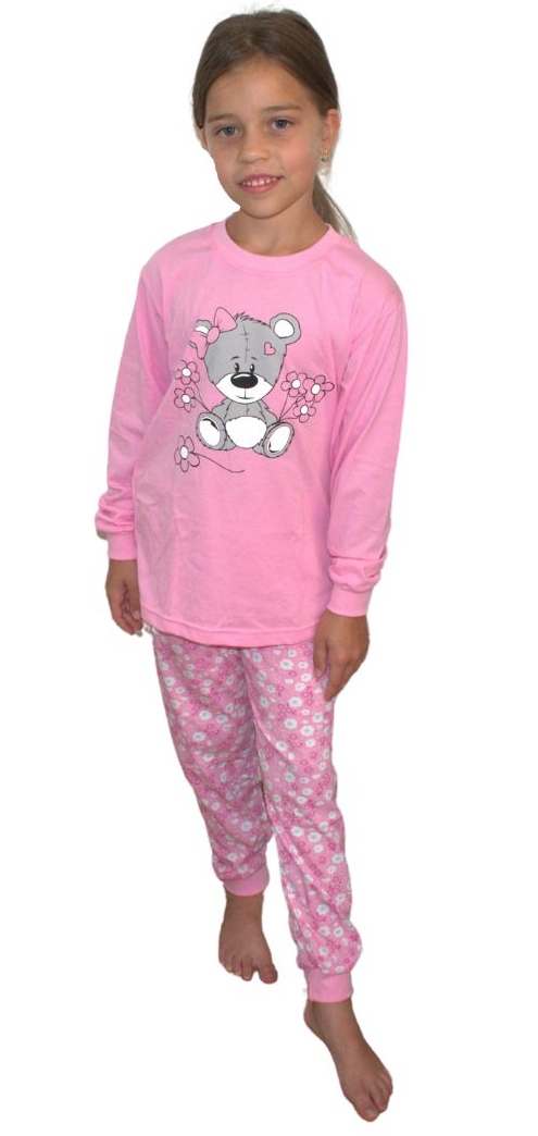 Dívčí pyžamo Betty Mode růžové s medvídkem