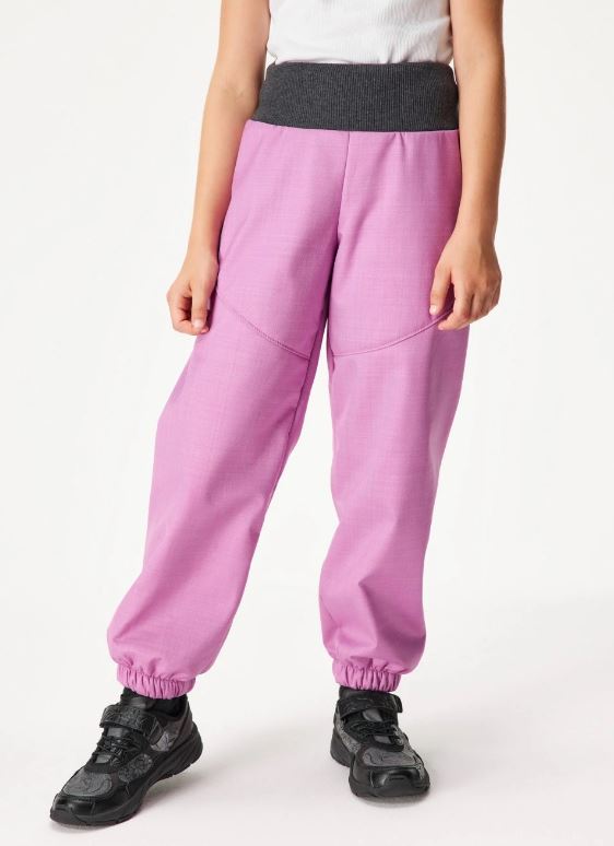 Dívčí zimní kalhoty Unuo s umělým kožíškem (LIGHT) lila