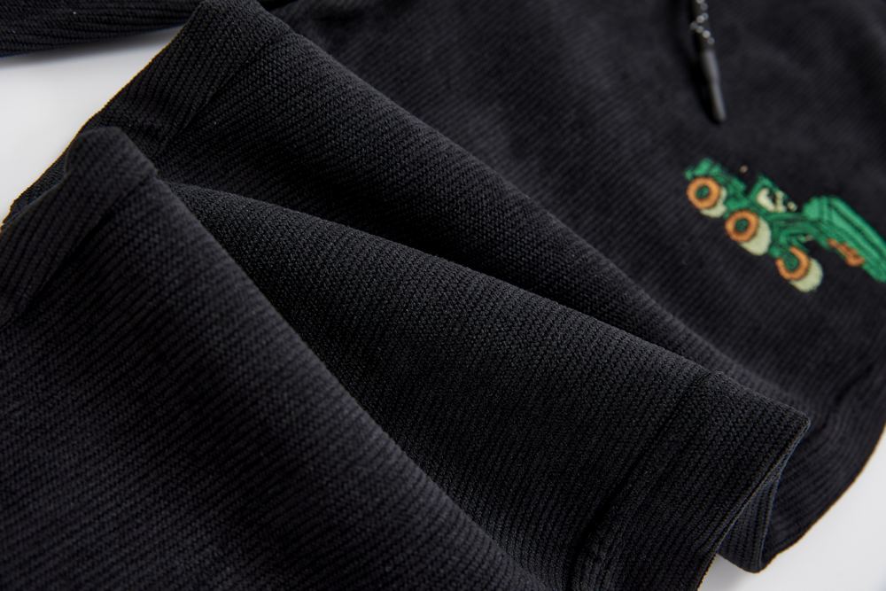 Chlapecké zateplené manšestrové kalhoty Wolf T2426 černé s bagrem