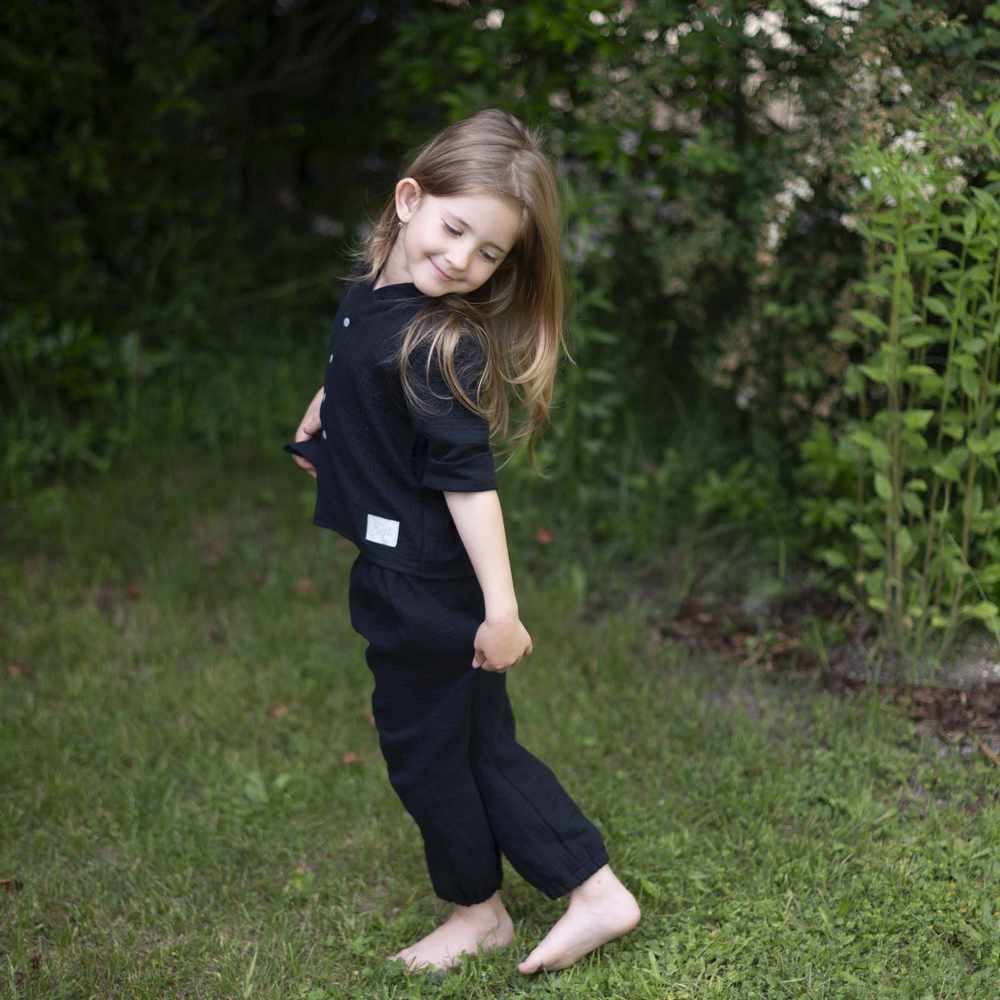 Dětská mušelínová košile Esito Luca černá