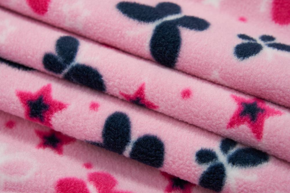 Fleecová dívčí mikina Wolf & Wolfie B2541 růžová