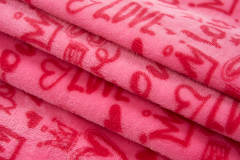 Dívčí župan Wolf & Wolfie Z2593 růžový nápisy LOVE