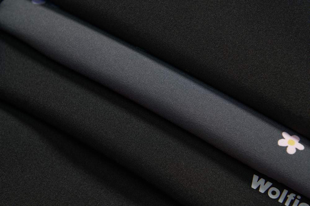 Dívčí softshellové kalhoty Wolf & Wolfie (jarní bez fleecu) B2683 černé s motýlky