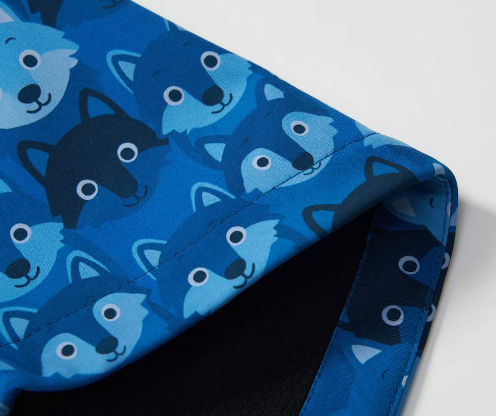 Chlapecká softshellová bunda Wolf & Wolfie s fleecem B2664 modrá