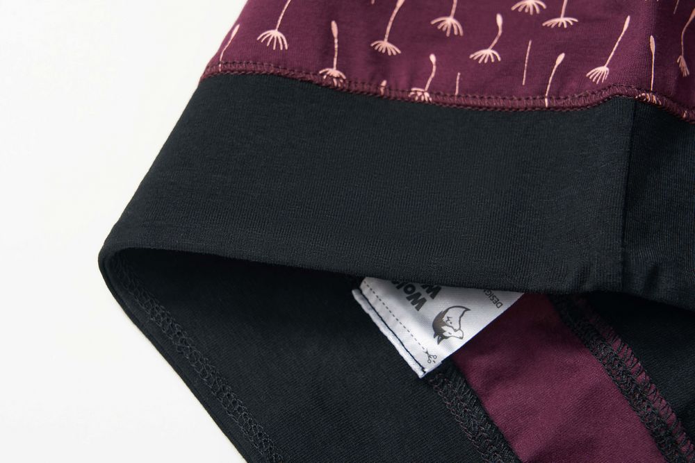 Dámské tepláky Wolf & Wolfie T2671A černé pampelišky na bordo podkladu