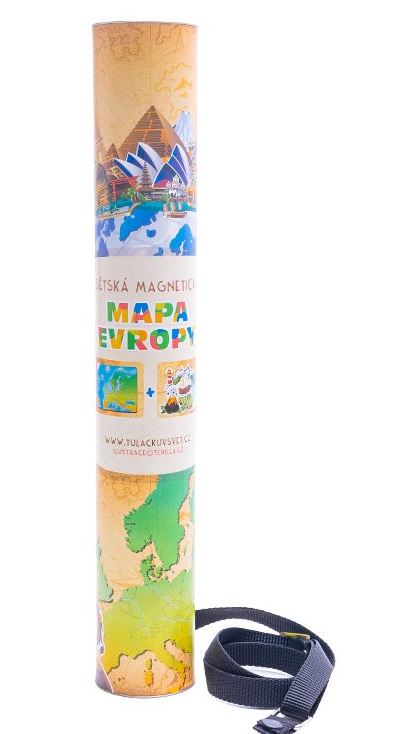 Magnetická mapa Evropy pro děti 44 x 56 cm