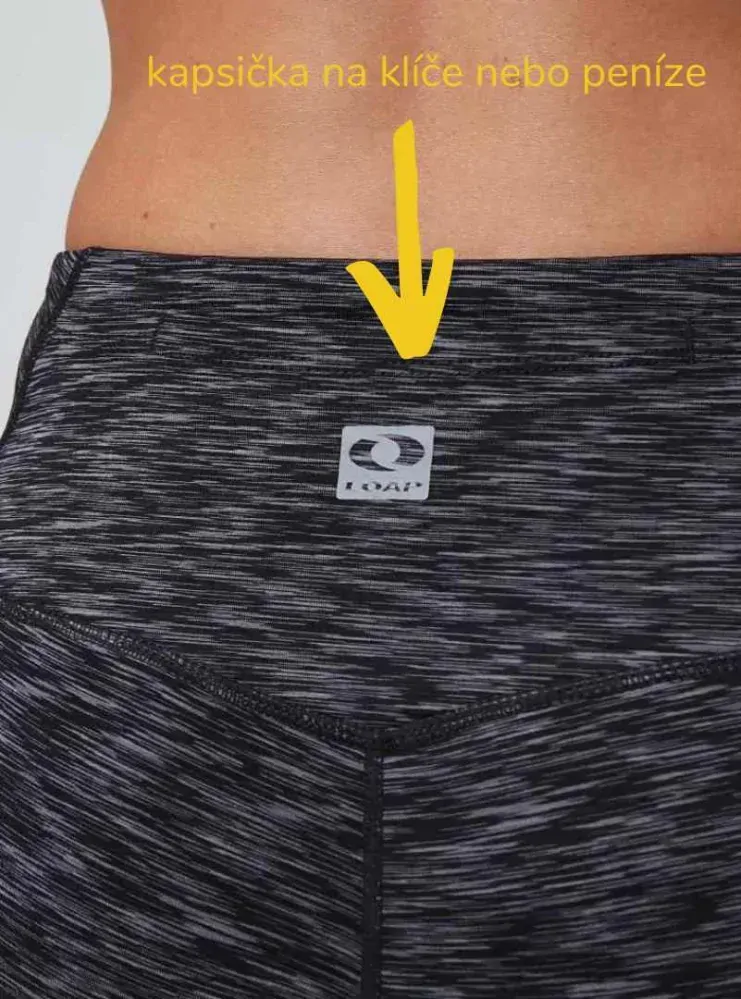 Dámské 3/4 legíny Loap Mafia černé žíhané