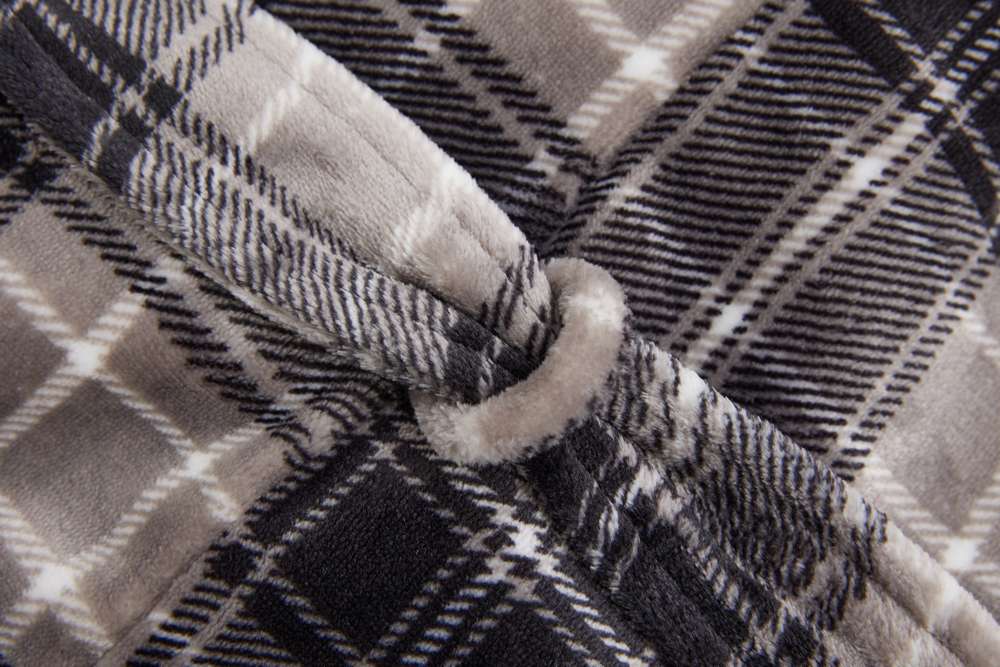 Pánský župan Wolf Z2496 šedý káro