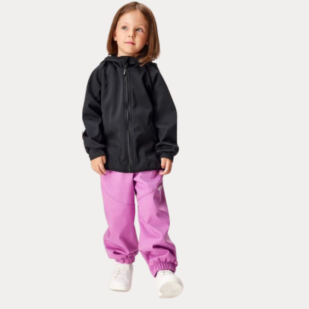 Dívčí zimní kalhoty Unuo s umělým kožíškem (LIGHT) lila