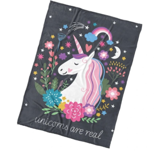 Velká fleecová deka Kouzelný jednorožec 150x200 cm