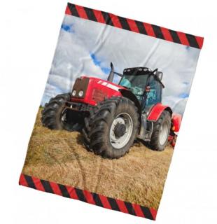 Fleecová deka červený traktor 130x170 cm