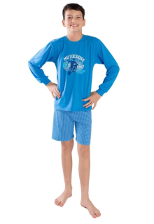 Chlapecké pyžamo Betty Mode triko dl. rukáv + kraťasy vel. 140-176 modré