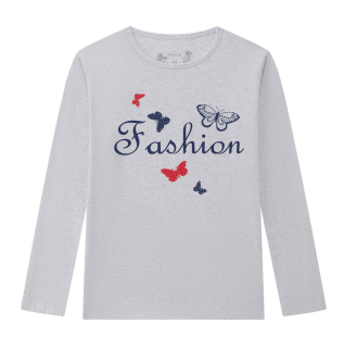 Dívčí triko Wolf S2447 vel. 146-164 šedý melír