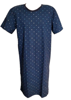 Pánská noční košile Betty mode vel. M tmavě modrá vzor