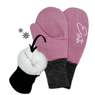 Dětské zimní rukavice Esito s umělým kožíškem (více velikostí) růžové