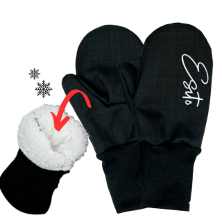 Dětské zimní rukavice Esito s umělým kožíškem (více velikostí) černé