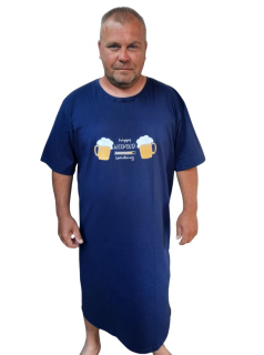 Pánská noční košile Betty mode vel. L tmavě modrá pivo