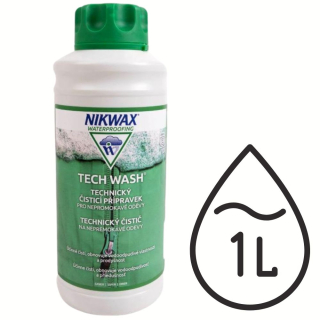 Prací prostředek Nikwax Tech Wash na softshellové a membránové oblečení 1000 ml