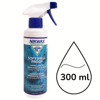 Nikwax Softshell Proof Spray on - impregnace na softshellové oblečení ve spreji 300 ml