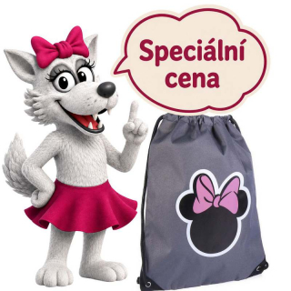 Pytlík / vak na bačkory dívčí - Minnie šedý