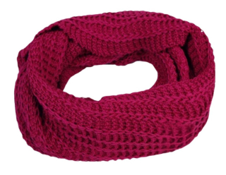 Merino nákrčník Dráče pletený tmavě růžový univerzální vz. 08 pro větší děti i dospělé