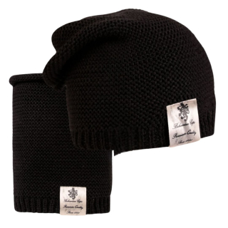 Pletená čepice a nákrčník Colors set Dráče vz. 24 černý