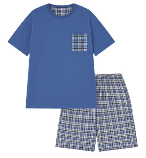 Letní pánské pyžamo Wolf S2575A vel. M modré