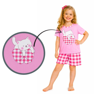 Dívčí letní pyžamo Wolf S2563 vel. 104-128 růžové