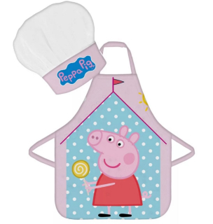 Dívčí kuchařská sada - zástěra a kuchařská čepice Peppa Pig