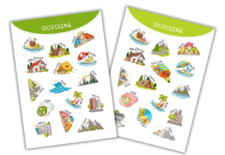 Samolepky Dovolená - 2 archy