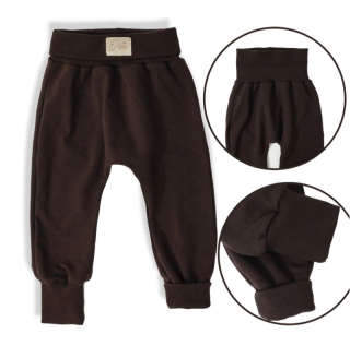 Rostoucí tepláčky s vysokým pasem Esito vel. 74-110 hnědé