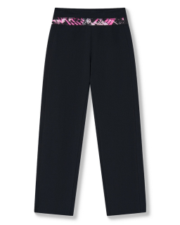 Dámské tepláky Wolf s elastanem T2571A vel. M černé s růžovým pasem 