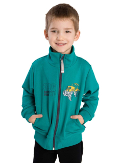 Chlapecká mikina Betty mode vel. 92-140 petrolejová traktor farmář