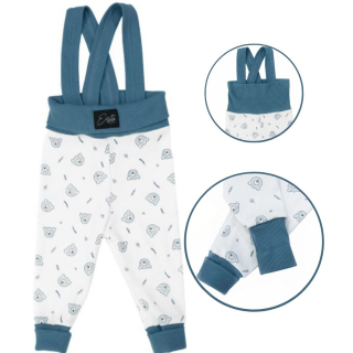 Rostoucí žebrované tepláčky Esito s kšandami vel. 56/62 BEAR