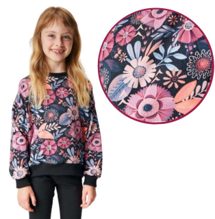 Dívčí mikina Unuo vel. 86/92 - 110/116 kouzelné květiny