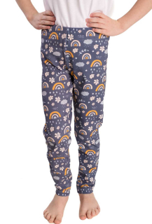 Dívčí legíny Betty mode vel. 92-134 šedé s duhou