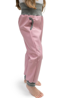 Dívčí rostoucí softshellové kalhoty Sport Esito s fleecem vel. 86-146 růžové