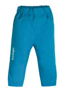 Dětské softshellové kalhoty Esito Mono BEZ VYTEPLENÍ vel. 80-140 tyrkysové