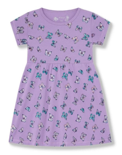 Dívčí šaty Wolf S2514 vel. 104-134 fialové s motýlky