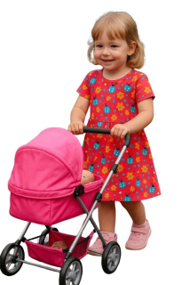 Dívčí šaty Wolf S2514b vel. 104-134 tmavě růžové 