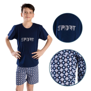 Chlapecké pyžamo Betty Mode letní vel. 164,170 tmavě modré SPORT