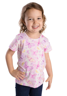 Dívčí tričko Betty mode vel. 98-140 růžové motýlci