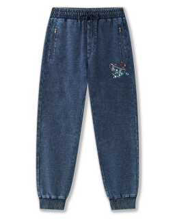 Sportovní kalhoty Wolf T2562B vel. 134-164 imitace rifloviny modré