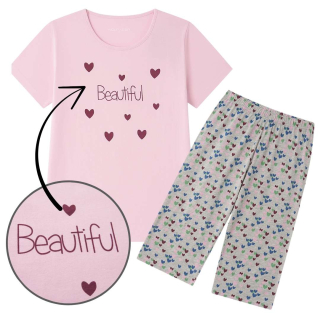 Dámské pyžamo Wolf D2535 letní vel. S-XXL růžové