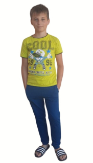 České chlapecké tepláky bavlněné bez výšivky vel. 110-182 tmavě petrolejové