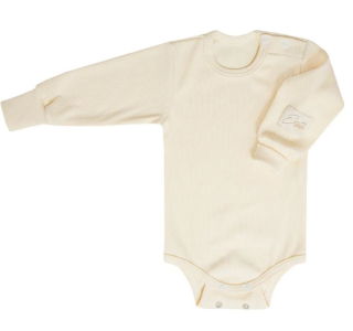 Dětské rostoucí body Esito vel. 56/62-92/98 žebrované smetanové