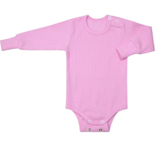 Dětské rostoucí body Esito vel. 56/62-92/98 žebrované růžové