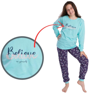 Dívčí pyžamo Betty Mode Belive vel. 152-170 tyrkysové