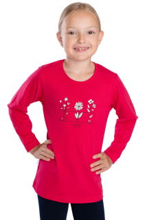 Dívčí triko Betty mode vel. 134-152 červené květiny