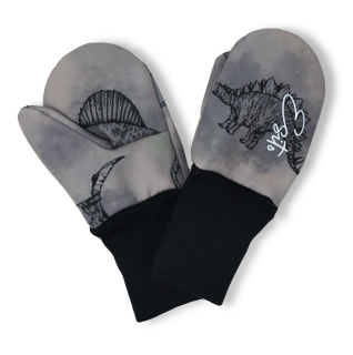 Chlapecké palcové softshellové rukavice Esito s fleecem DINO (více velikostí) šedé